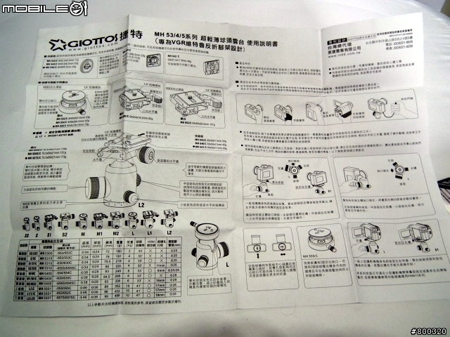[開箱] 輕量化旅行伴侶 Giottos MH5310-655S 捷特 球型 鎂鋁合金 雲台