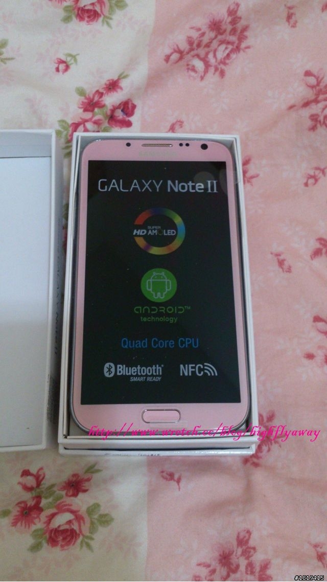 ♥[分享]♥ Samsung 櫻花粉 Note2 16G開箱