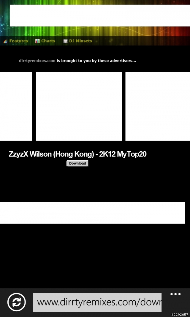 請問windowsphone如何下載如圖片的mp3聯接？按進去為何它就直接撥放而沒有下載？
