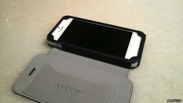 <俐落優雅皮革包裹> Arevo Premium側翻式皮套for iPhone5開箱分享