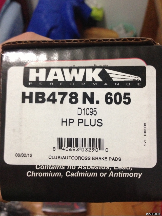 [開箱]HAWK 來令片 ~~ BK用.......