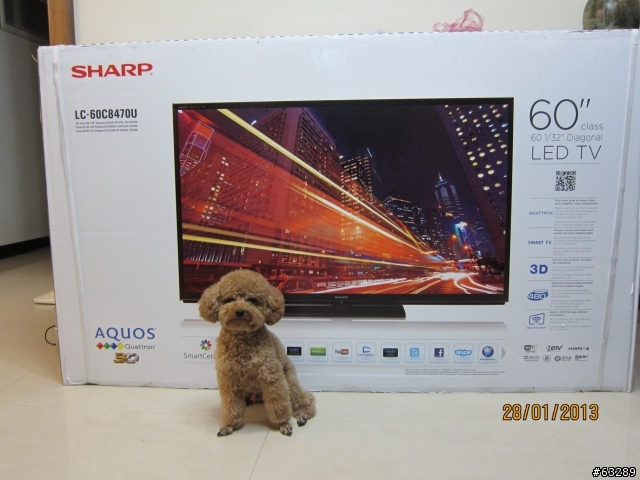 10萬小升級 3D 四原色SHARP LC-60C8470U+ONKYO TX-NR 616