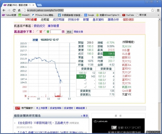 凌耀突然灌殺跌停我朋友停損跌停價格....................