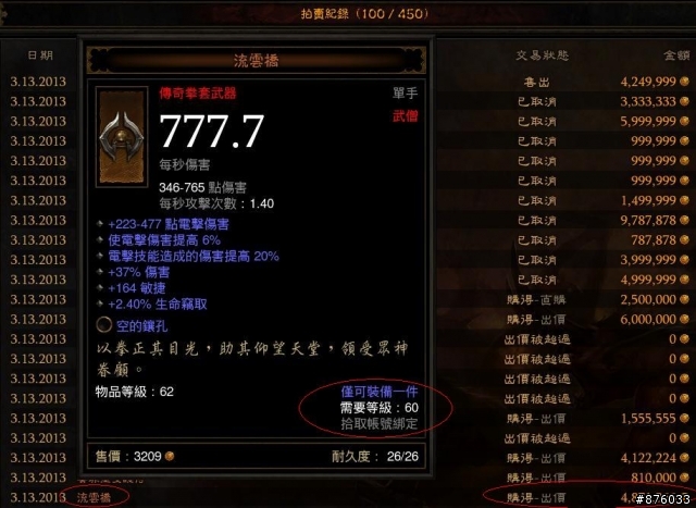 見鬼了...我居然買到[帳號綁定]的物品...=="...