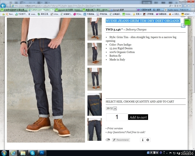請益Nudie Jeans Straight Alf Dry Dirt Organic!