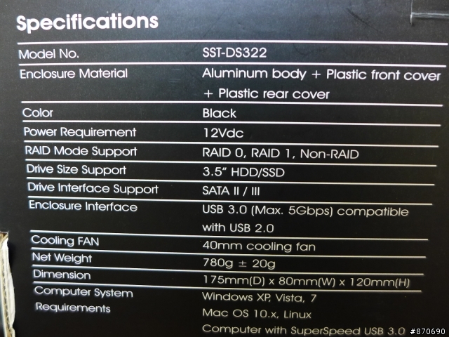 [開箱]兇巧克力與銀欣SST-DS322 RAID外接盒的初體驗