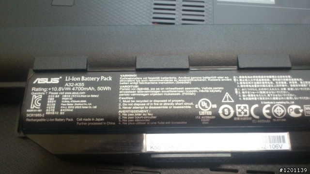 [開箱] ASUS K55VJ i5-3210M GT635M 2G HDD750GB 7200轉 RAM 8G