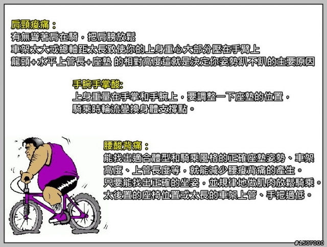 分享...單車運動經常遇到的傷害