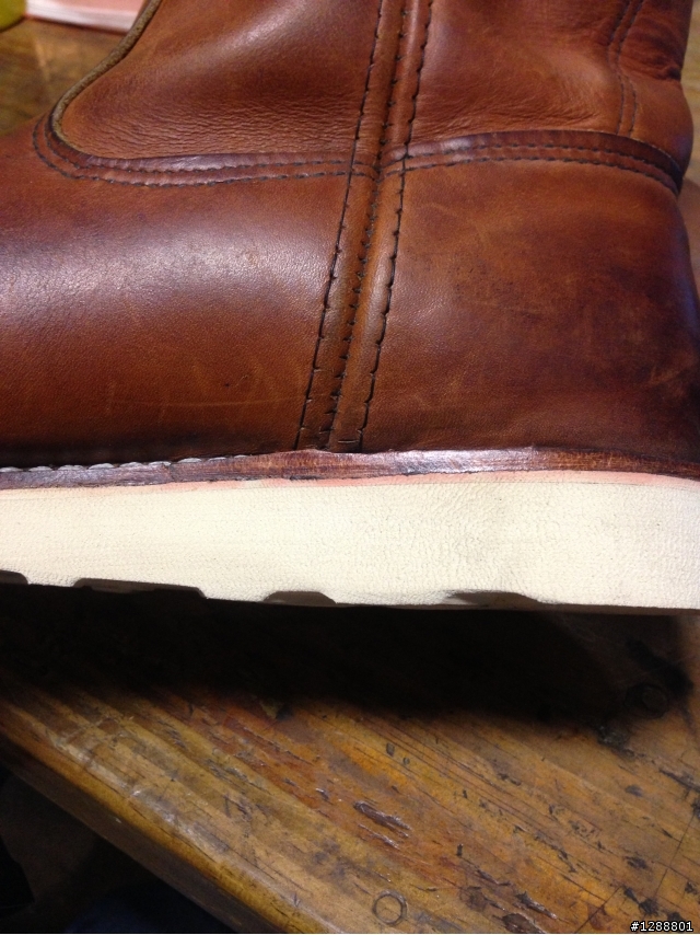 高雄漢神地下樓美壽多換底Red Wing 866,Vibram白底一年後