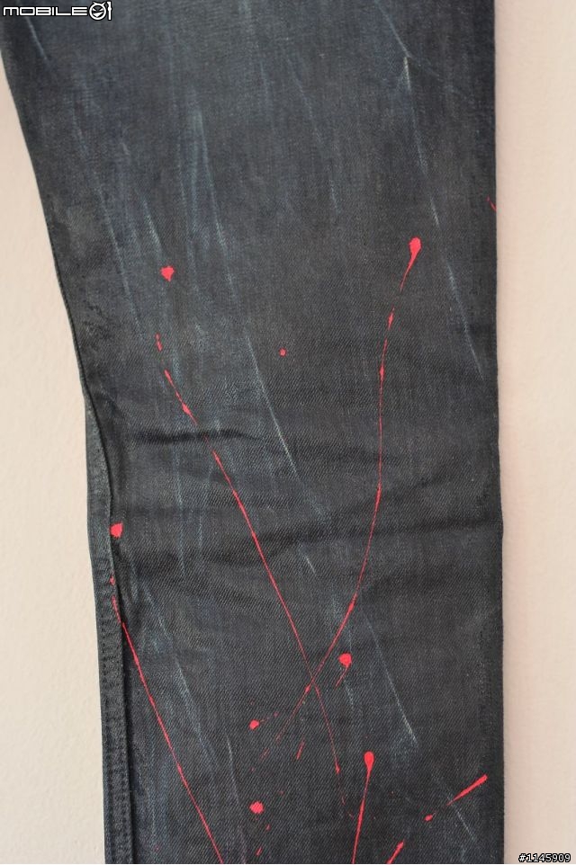 [絕對桃色] Jeansda"Lightning Bolt"Antique 桃閃上膠牛