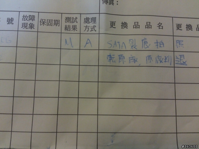 上個禮拜剛送修日立硬碟 結果被退修...