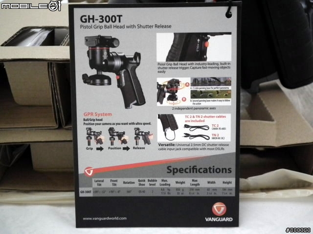 [開箱] 最終回一次到位 Vanguard GH-300T 精嘉 槍型手把雲台