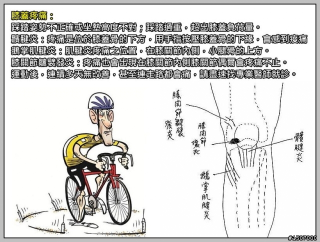 分享...單車運動經常遇到的傷害