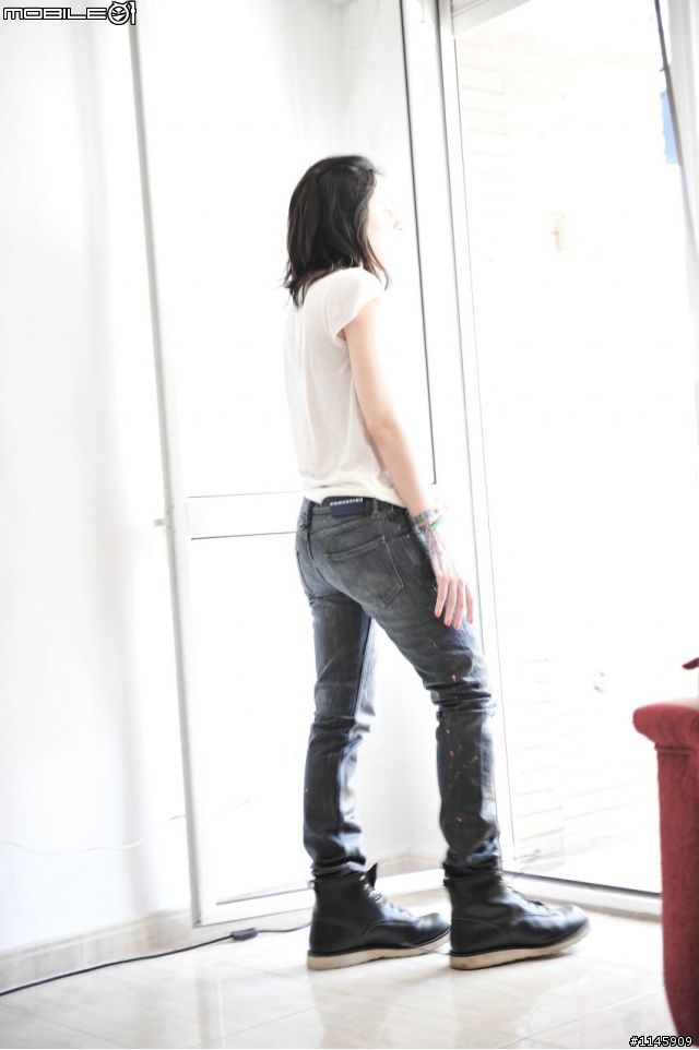 [絕對桃色] Jeansda"Lightning Bolt"Antique 桃閃上膠牛