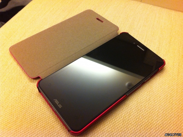 [開箱] Padfone  Infinity 桃色側掀皮套