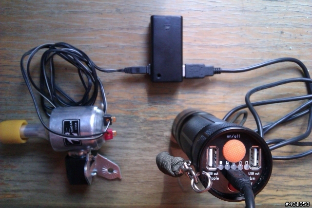 山頂洞人的磨電燈（磨電機），充電裝置測試分享