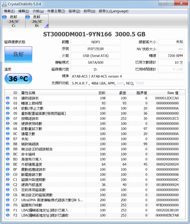 [測速] BUFFALO HD-LB 3TB USB3.0 3.5吋外接硬碟