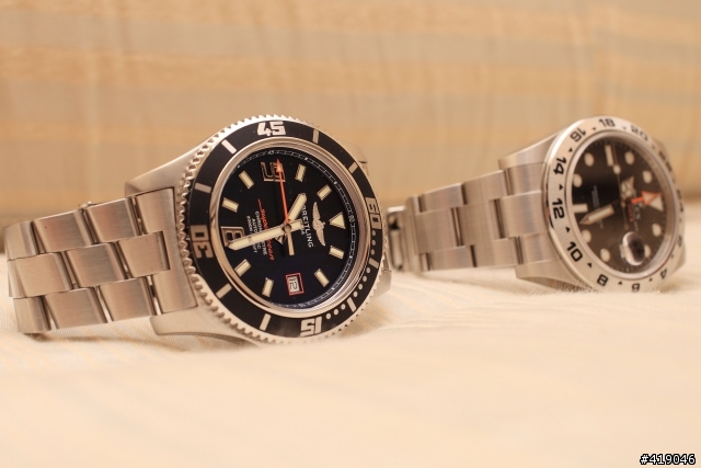 [超簡]兩支橘針開箱! Rolex 216570 + Breitling super ocean 44