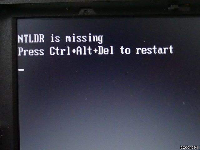 X61 無法開機 出現NTLDR is missing