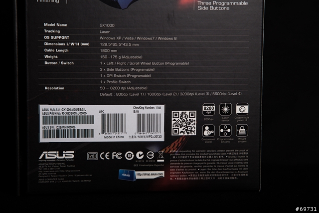 ASUS ROG GX1000 電競滑鼠 鷹眼 - 外觀篇