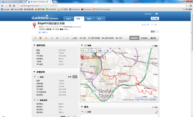 [新機測試]自行車GPS導航機 Garmin EDGE 810 實測 Part II -貓空夜騎