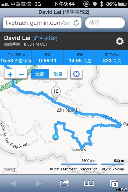 [新機測試]自行車GPS導航機 Garmin EDGE 810 實測 Part II -貓空夜騎