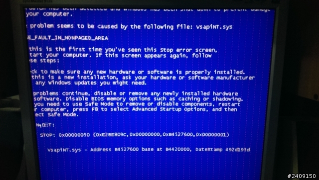 求助 無法進入作業系統 Vsapint.sys