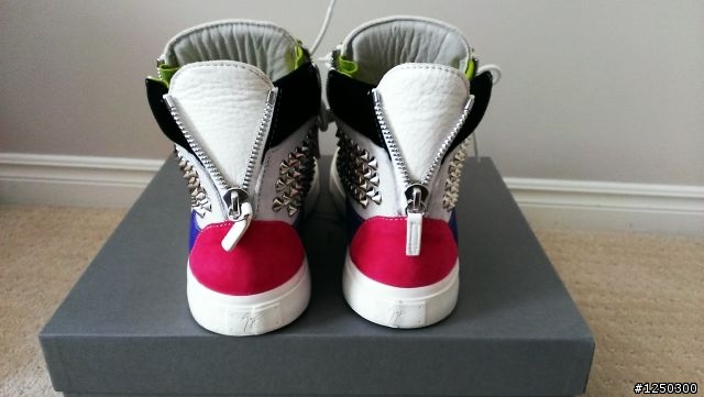 [開箱]Giuseppe Zanotti White multicolor studded London sneakers