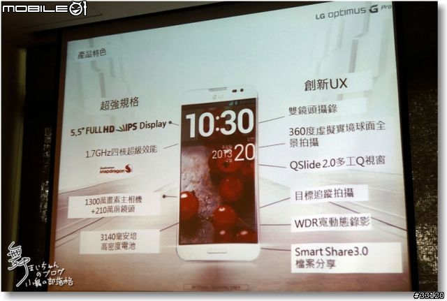 【完美合手‧精彩掌握】當5.5吋碰上Full HD~LG Optimus G Pro大畫面體驗@Taipei