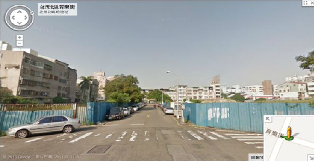 台中市北區育強街與育樂街口在整地