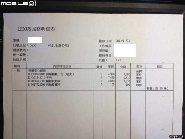 RX270/450極簡陋開箱與心得分享，03/07新增RECARO禮物箱開箱