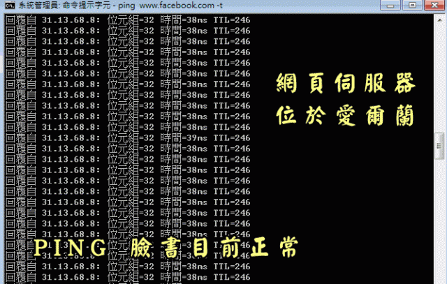 近期晚上時段，中華電信連facebook，youtube。ping值偏高，回應速度慢