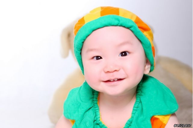 兒子滿周歲所拍的沙龍照