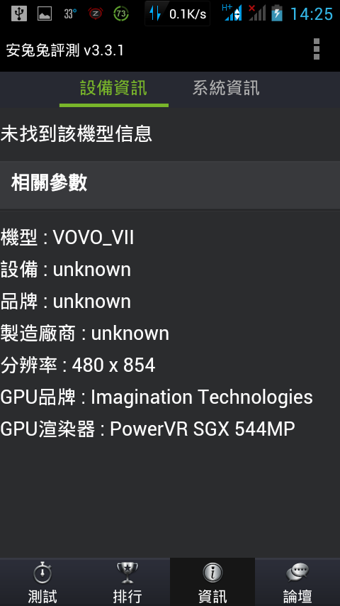 VOVO VII 簡易開箱及安兔兔頻測及ROOT成功