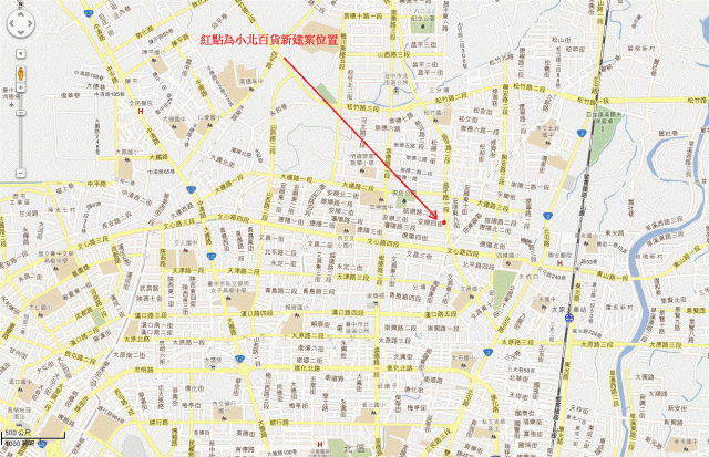 北屯區昌平路一段與安順四街口的新建案？（現為小北百貨昌平店）