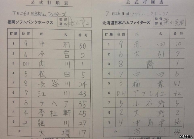 陽岱鋼下半球季改打第3棒~