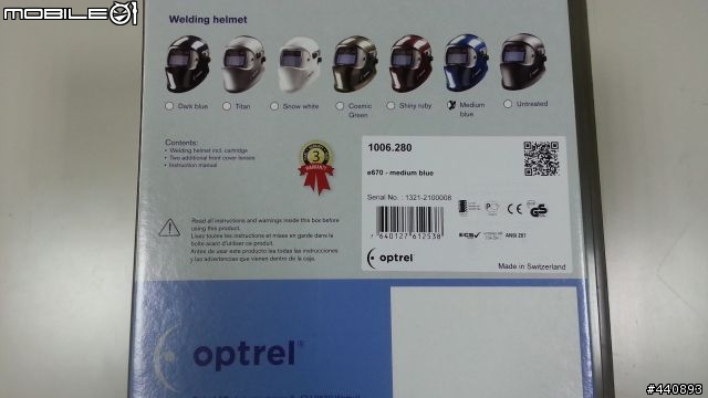[ 另類開箱 ]Optrel瑞士原廠專業級焊接用帽~~變色龍