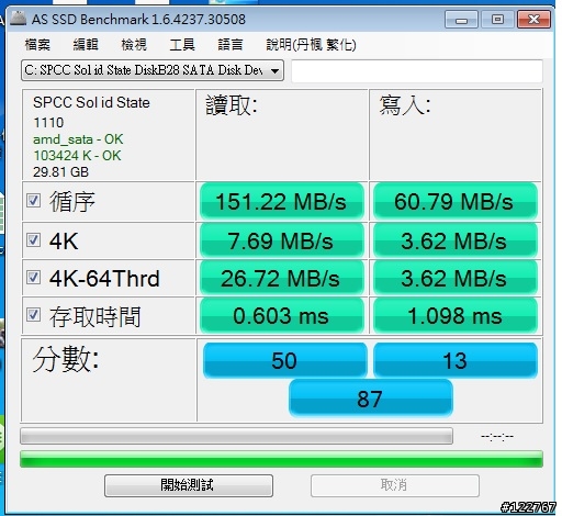 SSD 當系統碟跑很慢(WIN7)→ 分享新購Panzer-IV 64GB*2顆 作RAID0