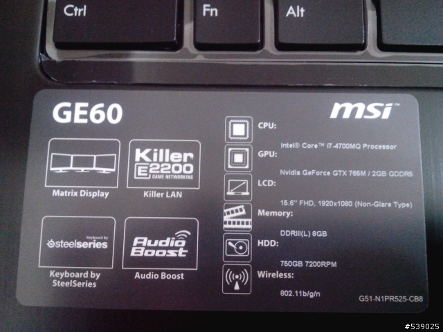[開箱] MSI GE60 2OE