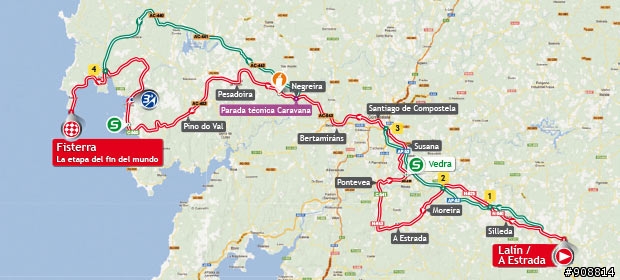 2013 Vuelta, 環西班牙大賽, 第四站, Lalín / a Estrada → Finisterra, 189公里