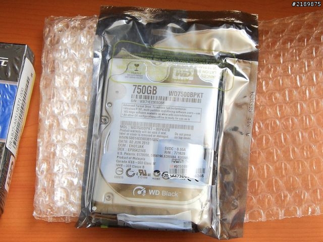 [分享] 筆電換WD 黑標 2.5吋 750G WD7500BPKT簡測