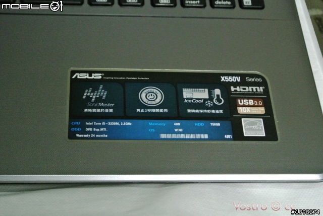 [開箱] ASUS 15.6吋 X550VB 升級版 740M/i5-3230M