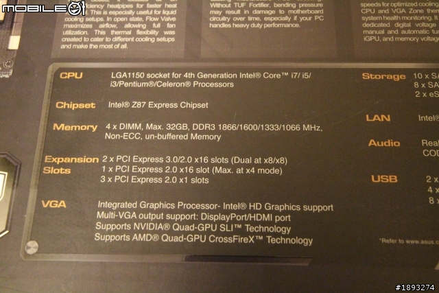 [開箱] ASUS 五年保固 TUF 系列 SABERTOOTH Z87