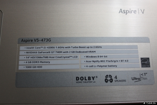 (簡易開箱) Acer v5-473G 輕薄筆電
