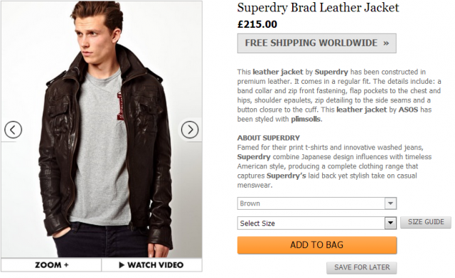 Superdry 兩款皮衣差異問題