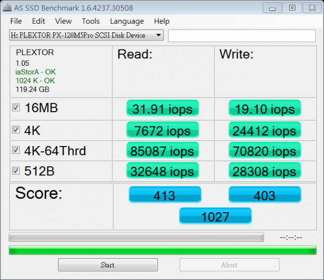 PLEXTOR M5pro 128GBX2 測試