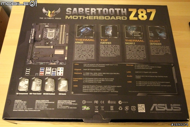[開箱] ASUS 五年保固 TUF 系列 SABERTOOTH Z87
