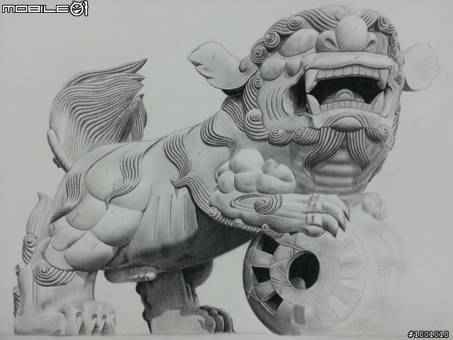 石獅素描