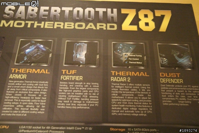 [開箱] ASUS 五年保固 TUF 系列 SABERTOOTH Z87