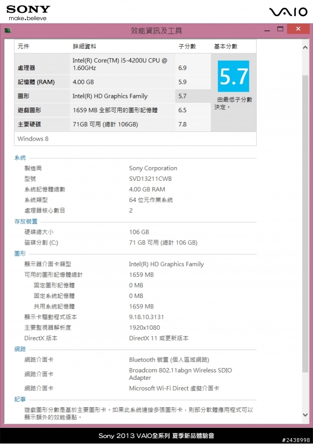 "引領時尚、創造風潮"2013 VAIO全系列夏季新品體驗會